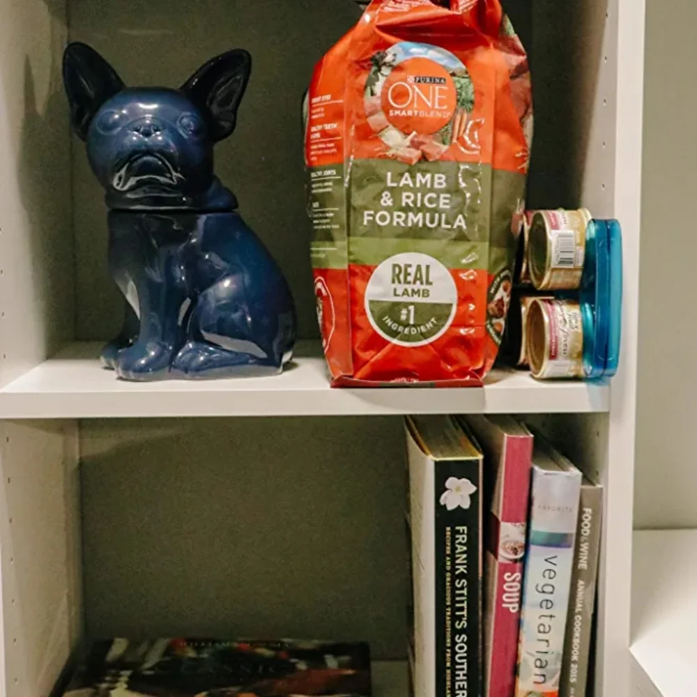 Duke-N-Boots Pantry Pack, Stackable Cat and Dog Food Organizer, Blue, Fits 5.5 o